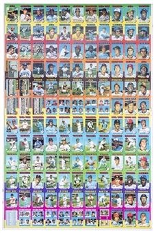 1975 Topps Baseball Uncut Sheet (132) – Featuring Jim Rice and Gary Carter Rookie Cards